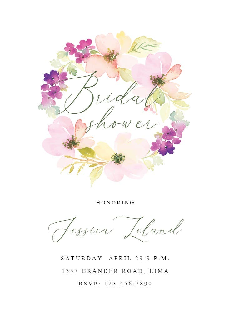 Lovely loop - bridal shower invitation