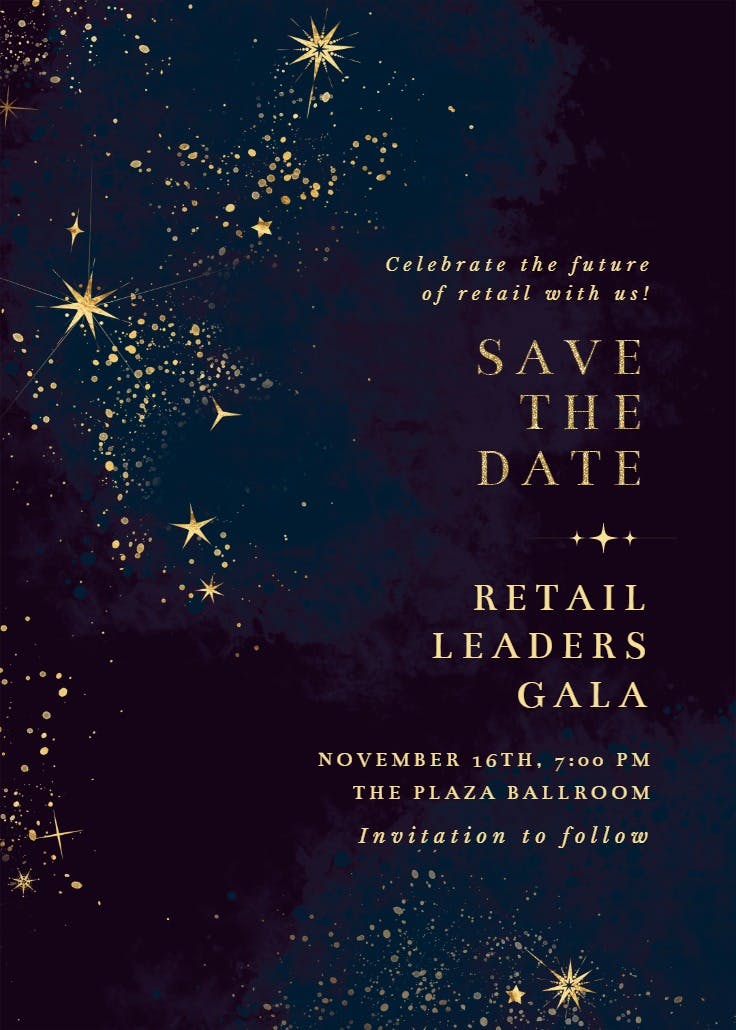 Cosmic star - business events invitation