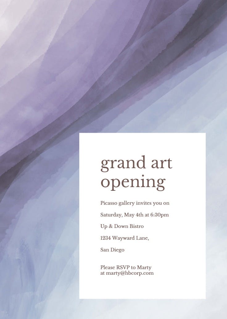 Sands - grand opening invitation