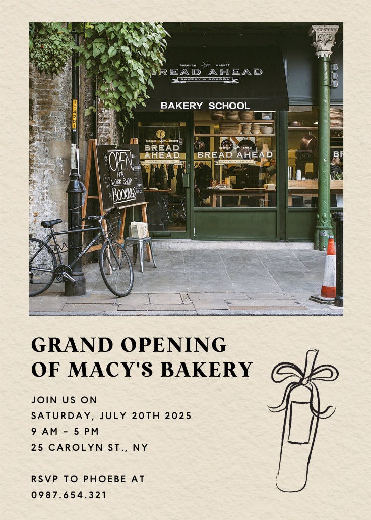 Welcome affair - grand opening invitation