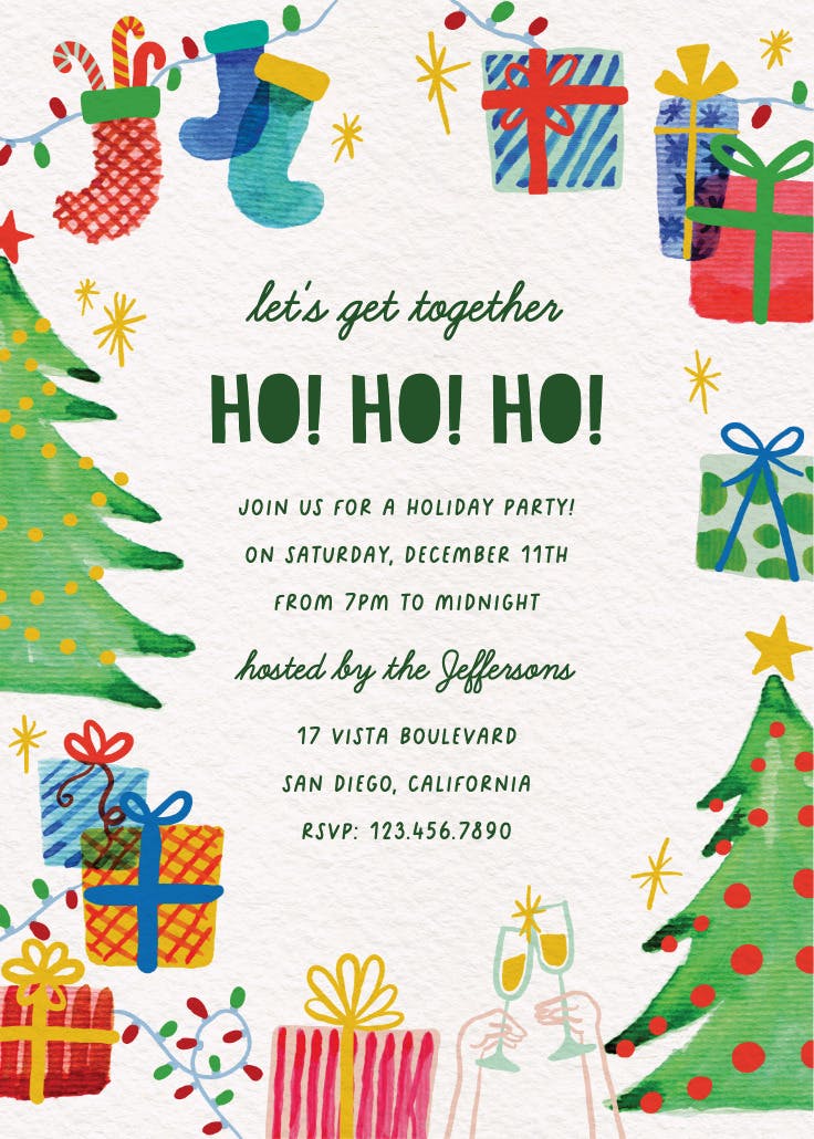 Best holiday ever - christmas invitation