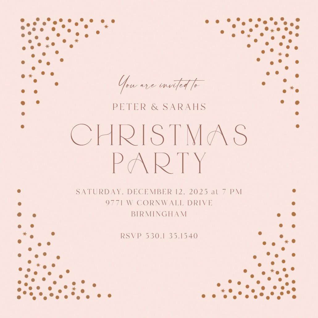 Celebration central - christmas invitation