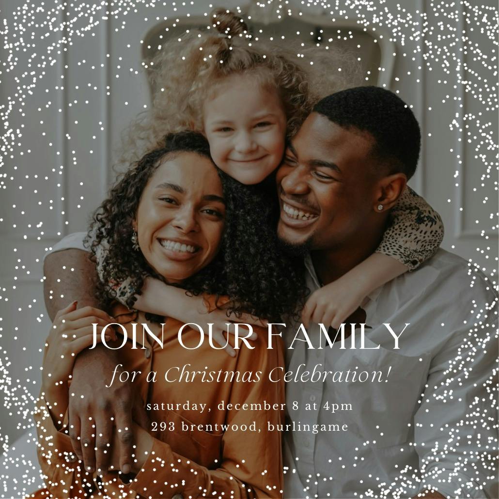Frosty frame - christmas invitation