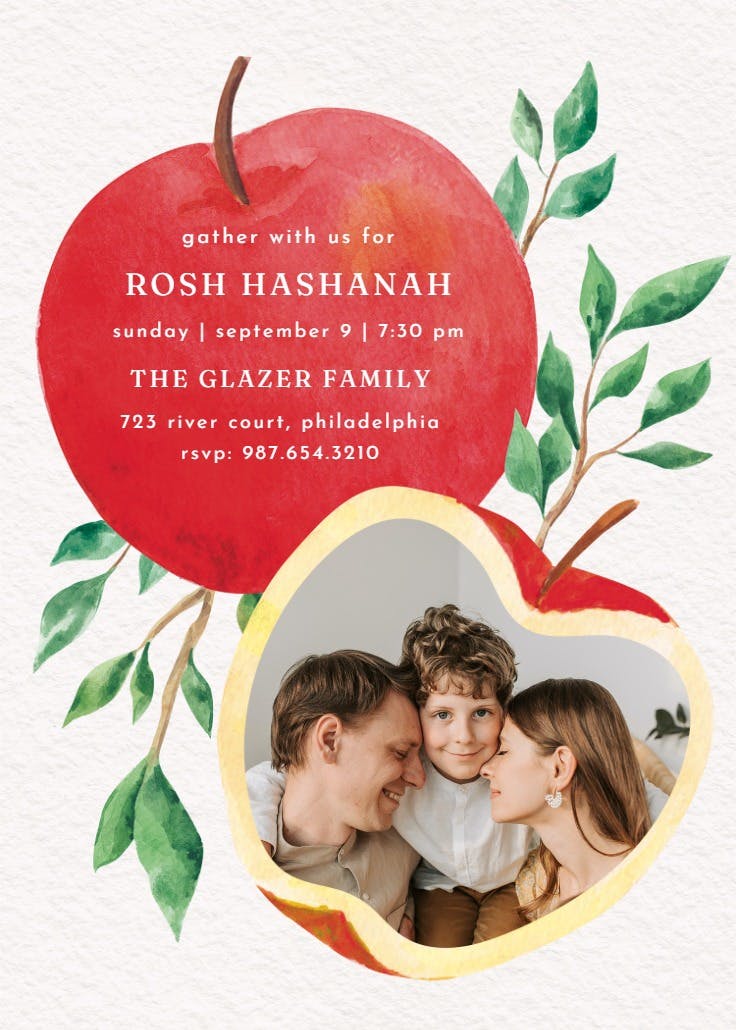 Apple tree - invitación para rosh hashanah