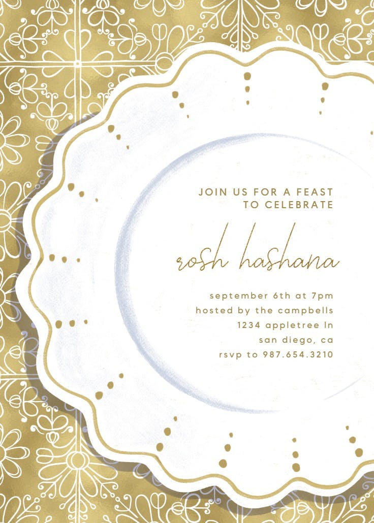 Eat & mingle - invitación para rosh hashanah