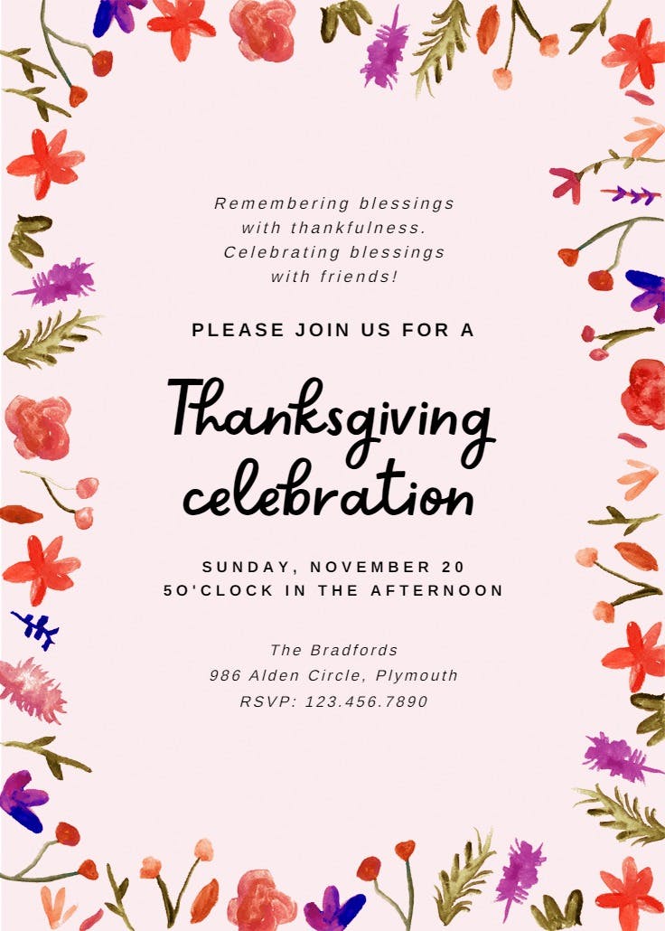 Gather gratitude - invitación de acción de gracias