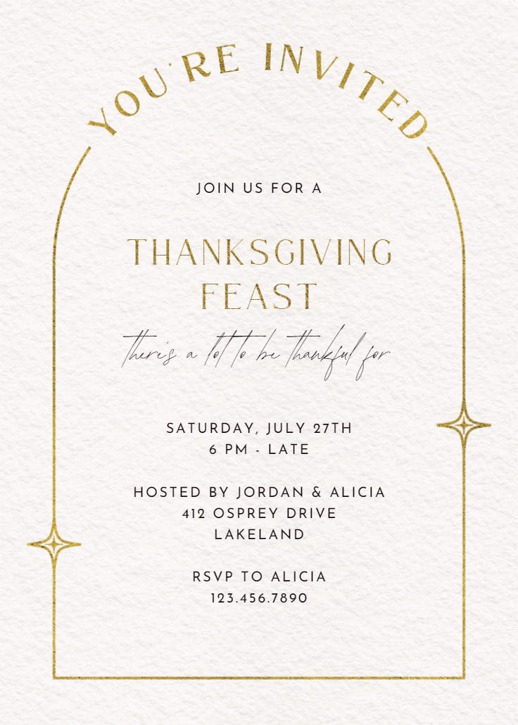 Geo simplicity - invitación de acción de gracias