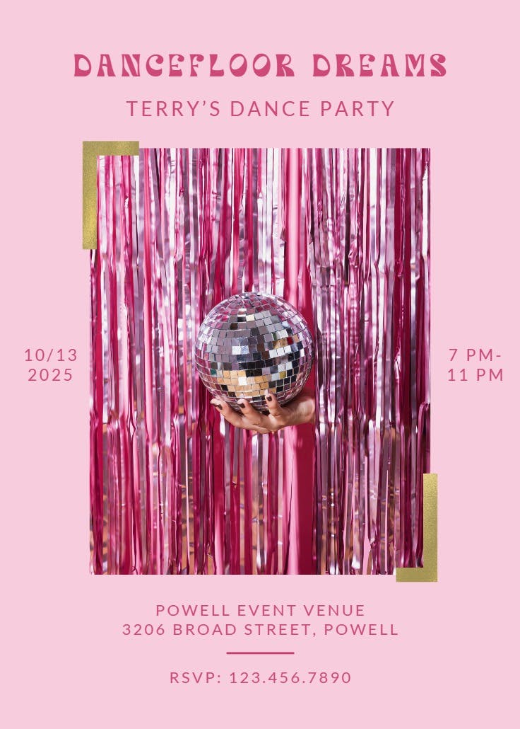 Party time - invitación de fiesta