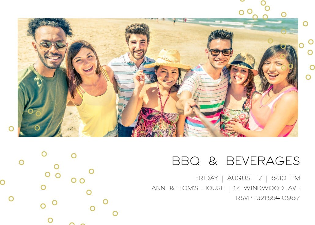 Bubble and fizz bbq - invitación para barbacoa