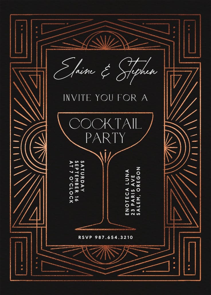 Stylish soiree - invitación para eventos profesionales