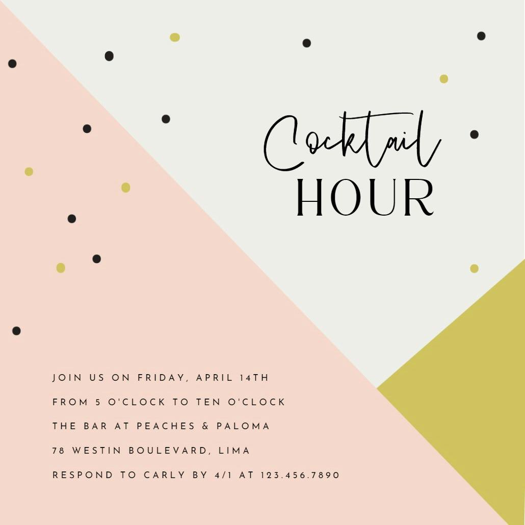 Tri tone - cocktail party invitation