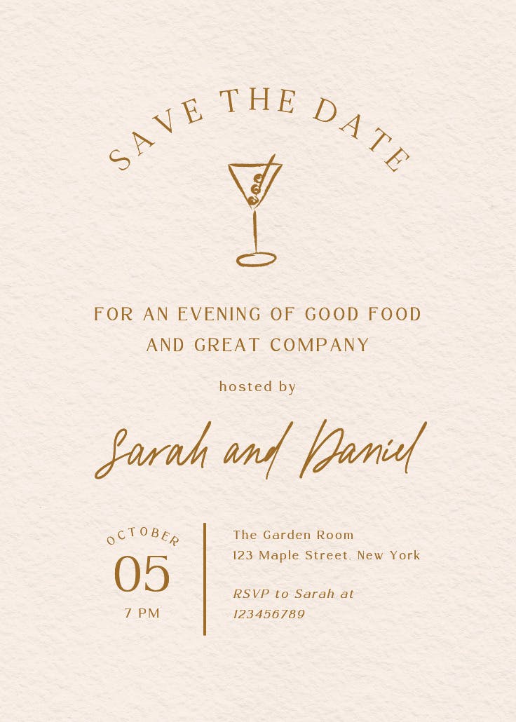 Structured typography - business events invitation