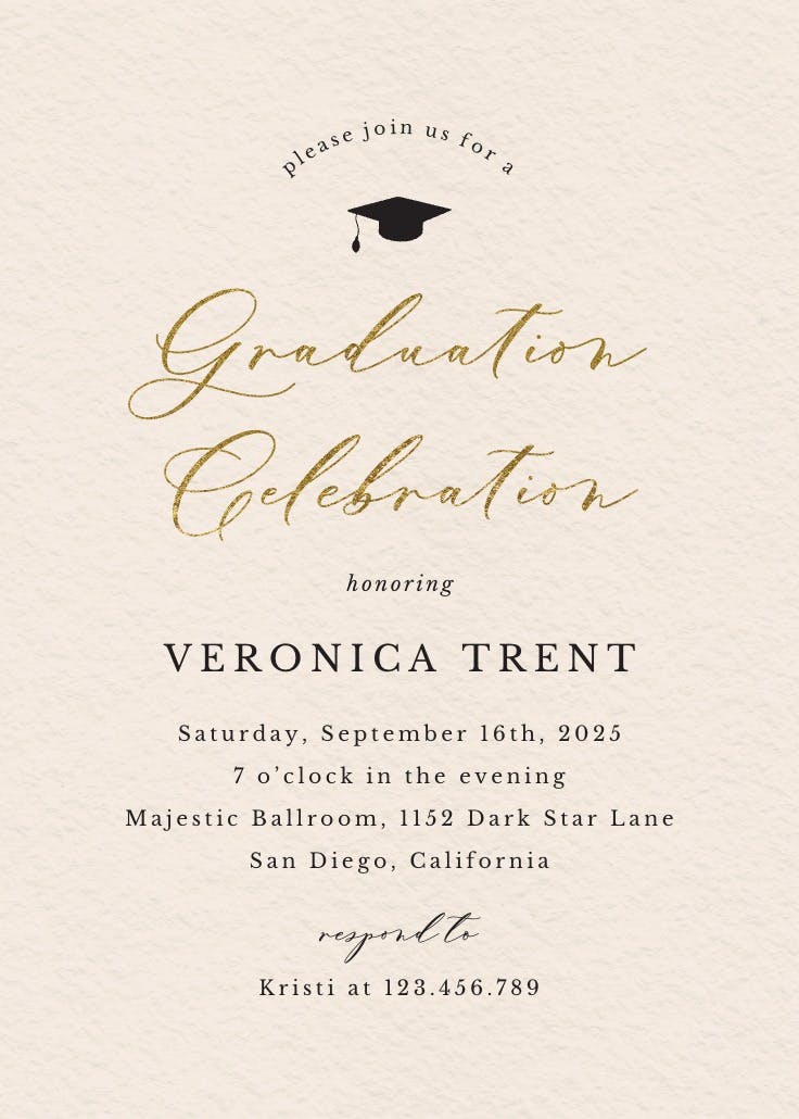 Magic words - invitación de graduación