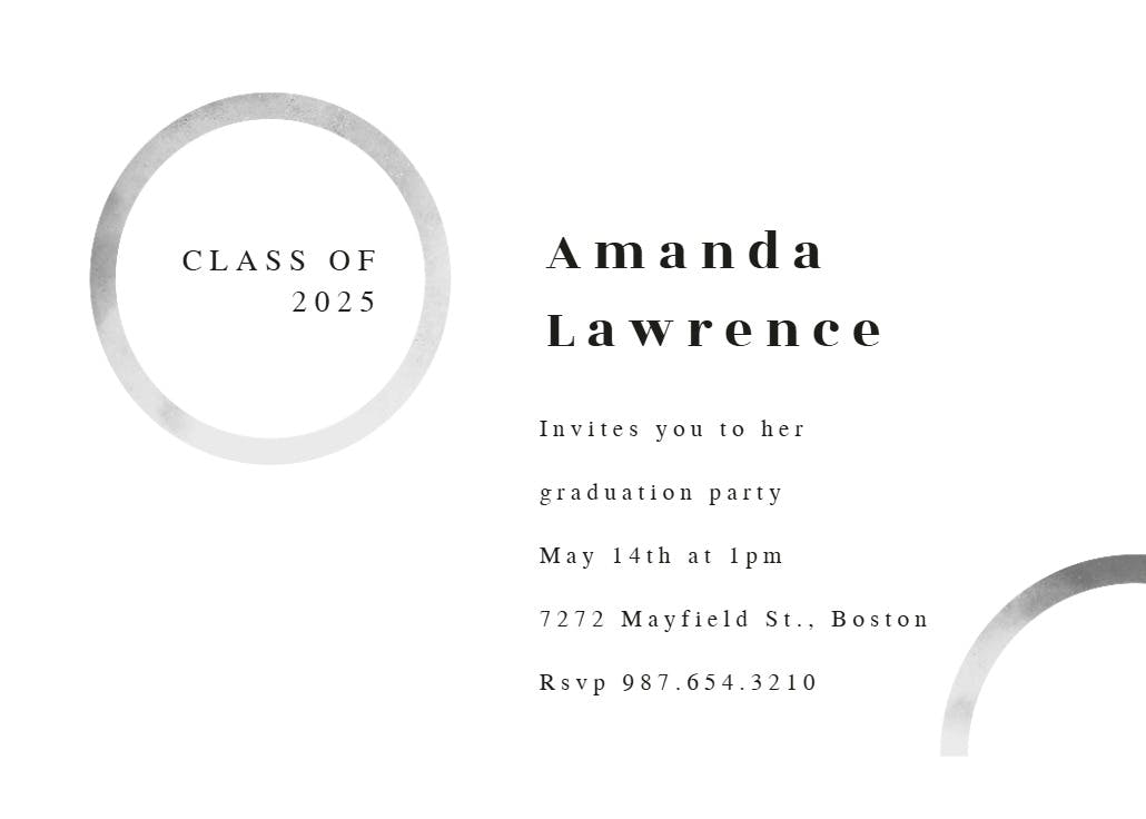 Tidy circles - invitación de fiesta