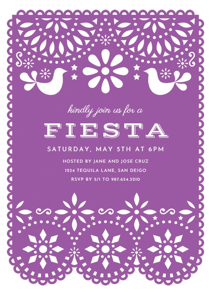 Fiesta party - party invitation