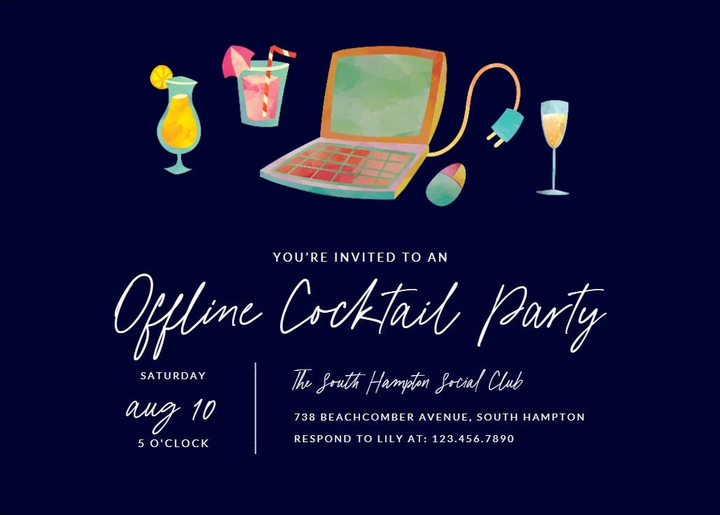 Happy hour - invitación de fiesta