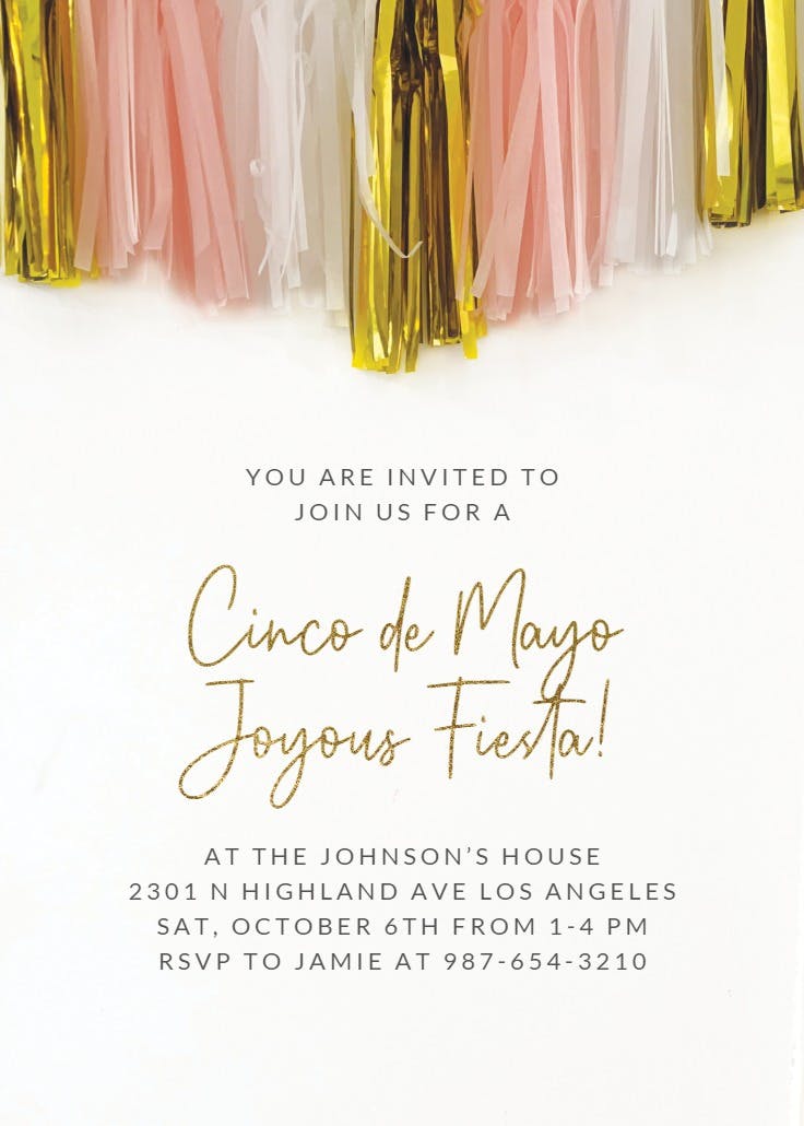 Joyous fiesta - invitación de fiesta