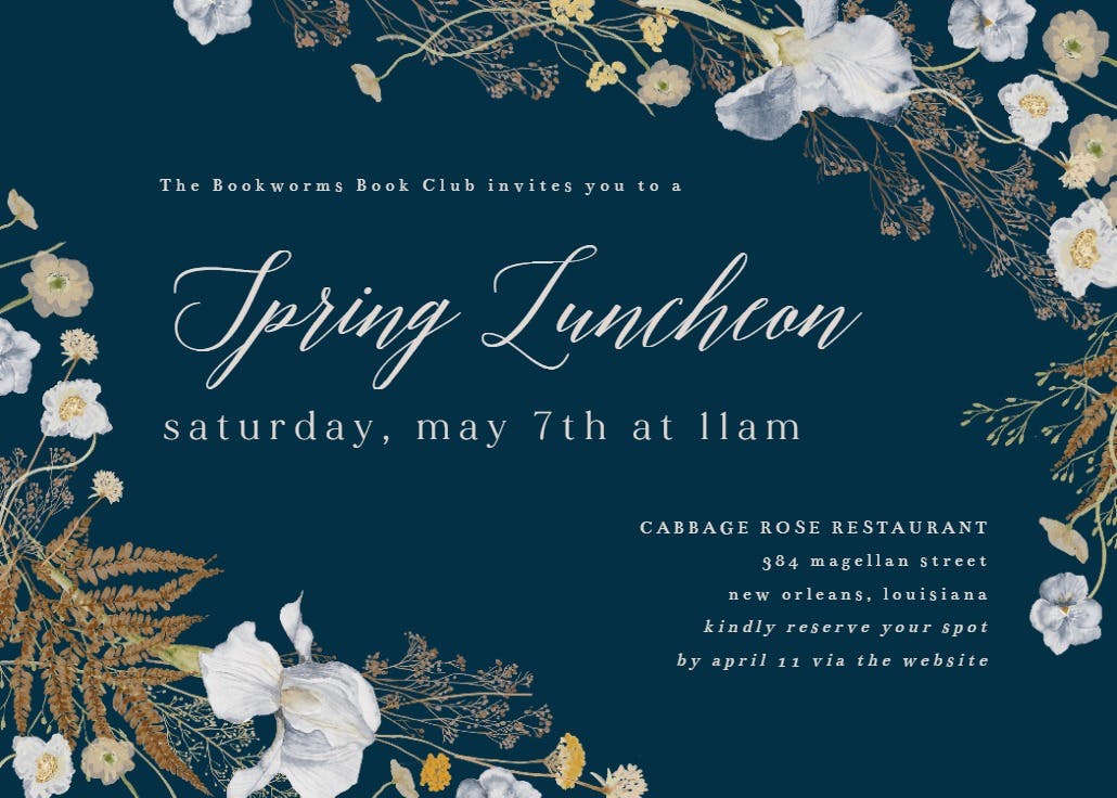 Signs of spring - invitación para eventos profesionales