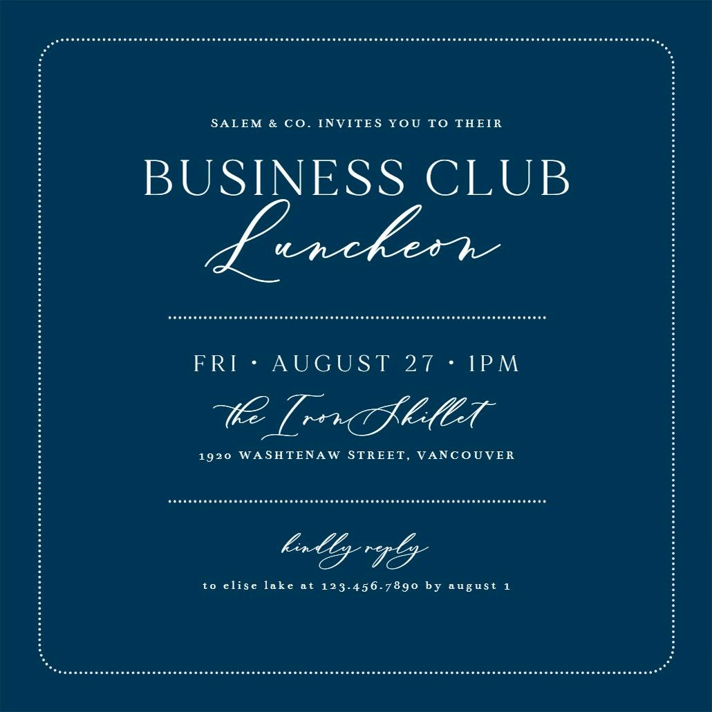 Simply business-teal - invitación para eventos profesionales