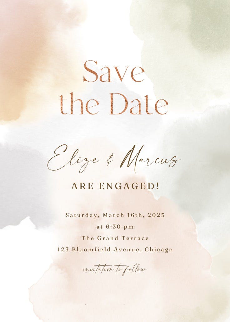 Soft colors - invitación de fiesta