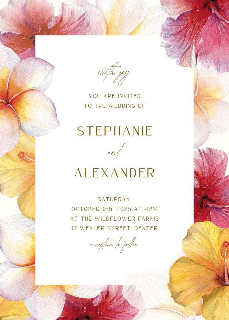 Blossoming hearts - invitación de boda