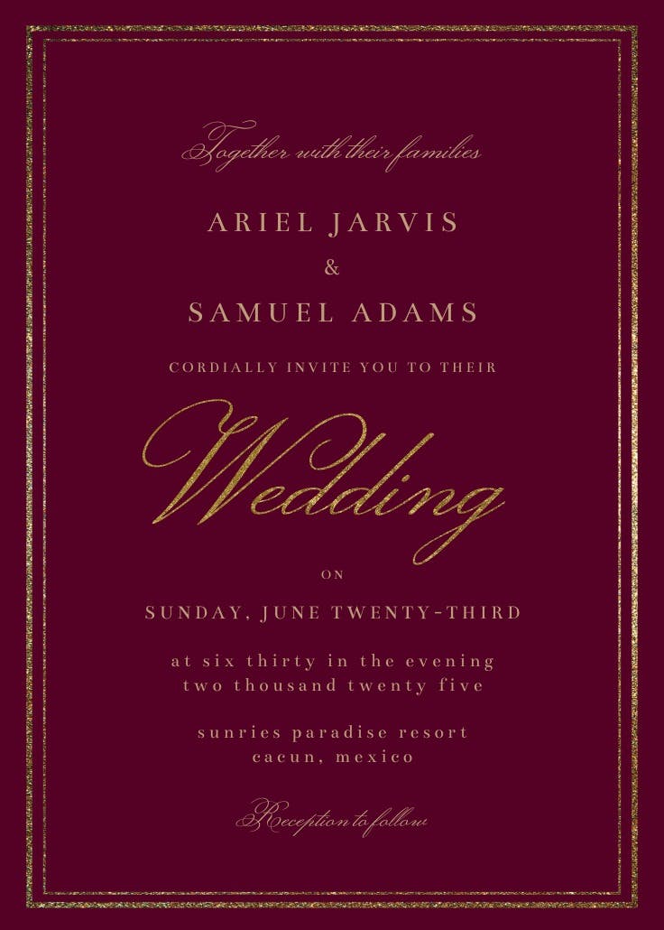 Classy wedding - invitación de boda