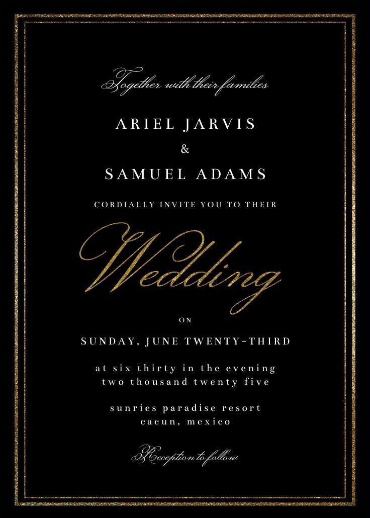 Classy wedding - invitación de boda