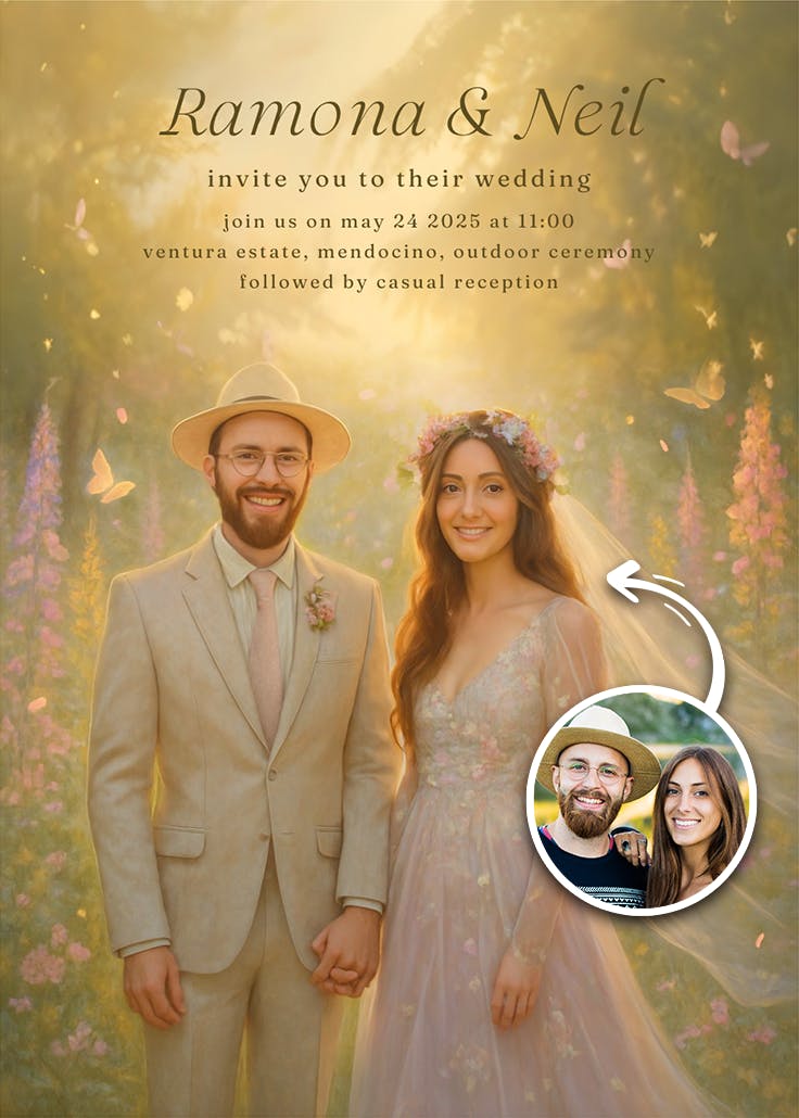 Fantasy love - invitación de boda
