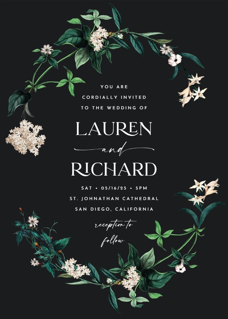Hydrangea - invitación de boda