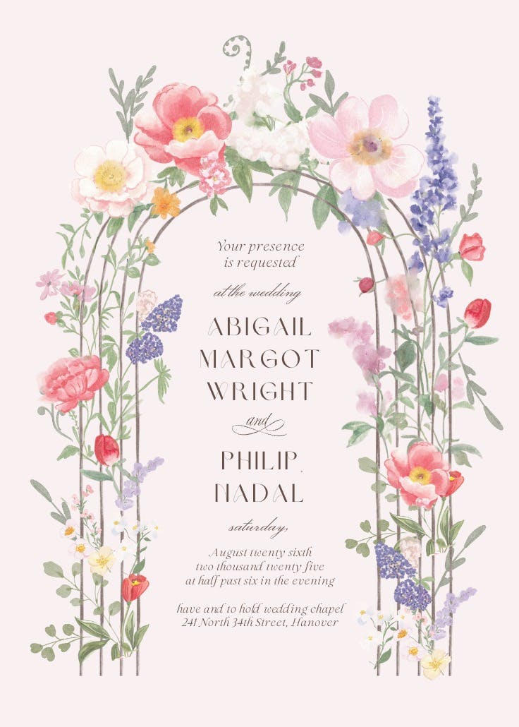 Spring gate of love - invitación de boda