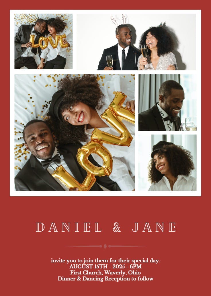 Wedding montage - wedding invitation