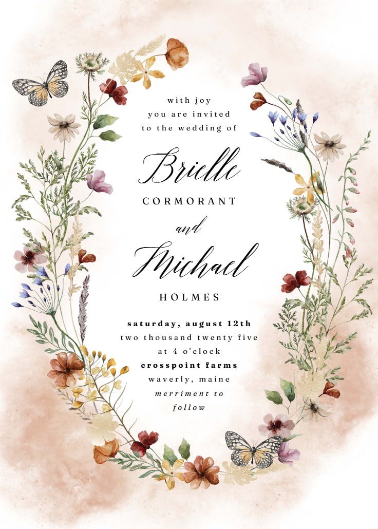 Whispered beauty - invitación de boda