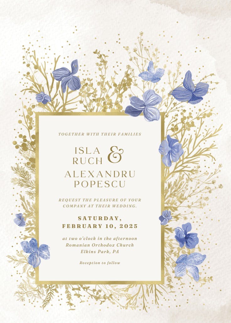 Wintry foliage - invitación de boda